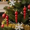 Northlight 12ct Red Shatterproof 2-Finish Finial Christmas Ornaments 6" - 2 of 3