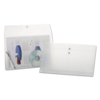 Pendaflex Expandable Poly String & Button Booklet Envelope Clear Legal 3/Pack 638143