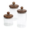Honey-Can-Do 3pc Acacia and Glass Canister Set - 3 of 3