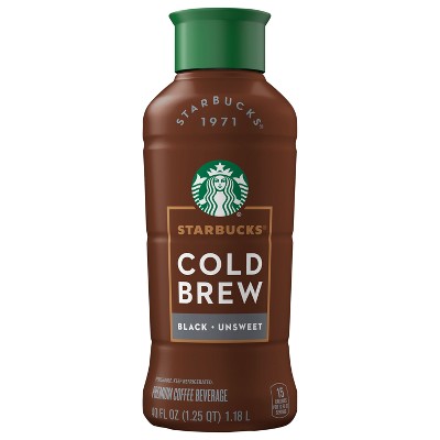 Starbucks Black Unsweetened Cold Brew Coffee - 40 fl oz: Cocoa Flavor