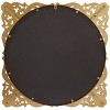 Metal Floral Carved Acanthus Wall Mirror with Distressed Details Gold - The Novogratz - 2 of 4