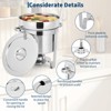 4Pcs 7-Quart Commercial Stainless Steel Round Insulated Saucepan with Pot Body, Lid and Fuel Rack, Suitable for Parties, Catering, and Buffets - 4 of 4