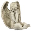 Northlight 17" Gray Graceful Sitting Angel Outdoor Garden Statue - 4 of 4