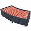 vidaXL Spa Step Poly Rattan 36.2"x17.7"x9.8" Black - 2 of 4