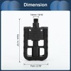 Unique Bargains Cycling Bike Pedal 9/16" Spindle Plastic Foldable for Road Mountain BMX MTB Bike Black - 3 of 4