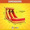 Pogo Bounce House Crossover Kids Inflatable Water Slide, Fire Marble with Blower, 12 ft - 2 of 4
