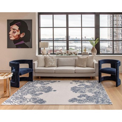 Elizabeth Sutton Vera VE30A Transitional Floral Area Rug