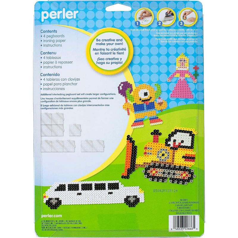 Perler Pegboards 4/Pkg-Large Square Clear, 3 of 8