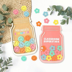 Huxxion Personalized Reward Jar and Tokens, Positive Behavior Chart for Classroom, Stars Reward Jar for Kids - 1 of 1