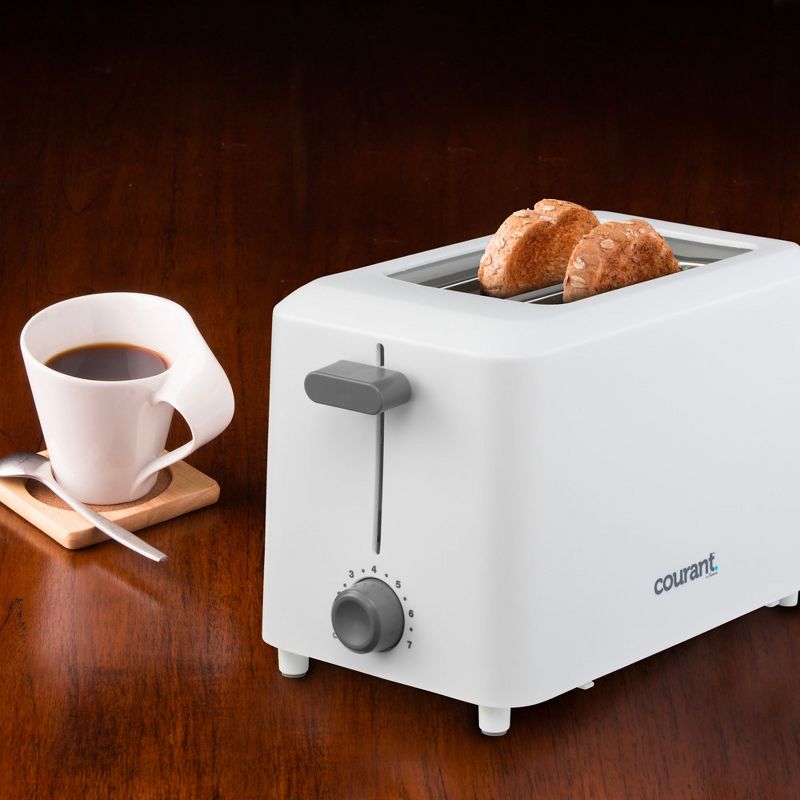 Courant Cool Touch 2-Slice 750-Watts Toaster, White, 5 of 6