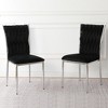 KTMBDW Modern Velvet Dining Chairs Living Room Chairs Upholstered Side Chair with Metal Legs for Dining Room Living Room - 2 of 4