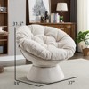 FONTOI Oversized Swivel Accent Chair, Swivel Barrel Chair, Upholstered Wingback Chair for Bedroom Living Room, Beige, 33"*31.5"*37" - 3 of 4
