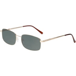 Enhance BIG&TALL EN4106 Men's Polarized Bi-Focal Sunglasses 41 Options Gold 60mm Green Mirror +1.00 - 1 of 1