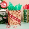 Joyfy 24 Pcs Christmas Kraft Gift Bags, Reusable Xmas Goody Wrap Craft Bags with Handles for Presents Wrapping Gifts Decorations Party Favor - 4 of 4