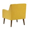 Woven Fabric Armchair with Tufted Back, Removable Seat Cushion and Wooden Legs for Living Room - 4 of 4