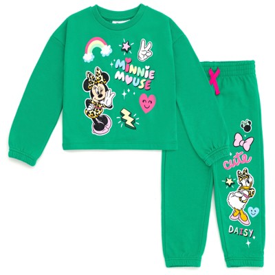 bright green, minnie mouse