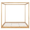 NicBex Twin Size Wooden Canopy Bed, Modern Platform Bed Frame with Fence for Boy and Girl, Easy Assembly - 3 of 4