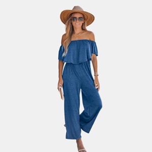Women's Chic Off-Shoulder Jumpsuit for Effortless Style - Cupshe - 1 of 4