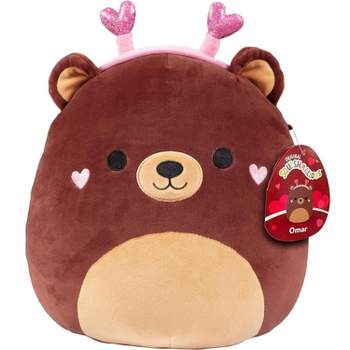 Squishmallows 10" Omar The Bear W Hearts - Officially Licensed 2024 Kellytoy - Collectible Soft & Squishy Bear Stuffed Animal Toy - Gift for Kids
