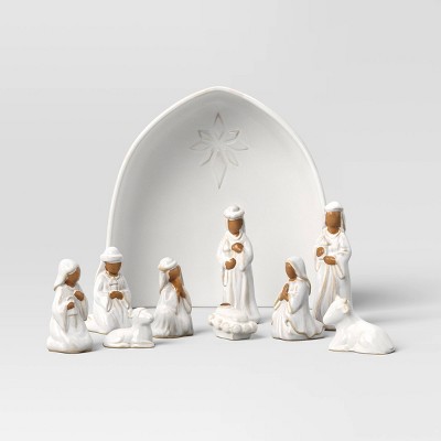 Christmas Ceramic Nativity Decorative Accent Set - Threshold™