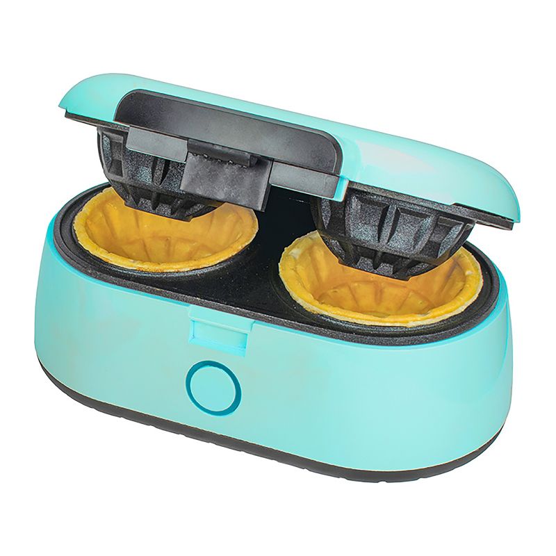 Brentwood Double 3.5 Inch Waffle Bowl Maker in Blue, 2 of 5