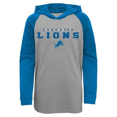 NFL Detroit Lions Boys' Long Sleeve Lightweight Hoodie - XS