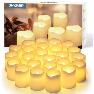 FAAYFIAN 24 Pack 200+Hour Battery Operated LED Tea Lights in Warm White,lameless Votive Candles,Flameless Flickering Electric Fake Candle - 1 of 4