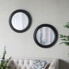 Vynxaria 24 in. Wx24 in. H Round Black Wooden Frame Antique Accent Mirror for Living Room, Foyer, Bathroom, Office - 3 of 4