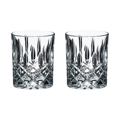 Riedel Spey Collection 10 Ounce Dishwasher Safe Crystal Scotch & Bourbon Cocktail Tumbler Whiskey Glasses (2 Pack)