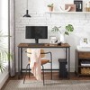 VASAGLE Computer Desk, Gaming Desk, Home Office Desk, for Small Spaces, 23.6 x 47.2 x 29.5 Inches, Industrial Style,Rustic Brown and Black - 3 of 4