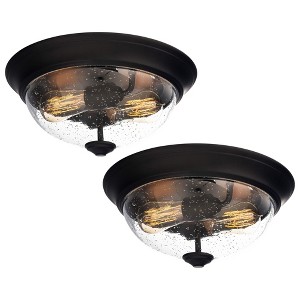 Prominence Home 2 Pack 13” Flush Mount Indoor Ceiling Light, Madalyn, Bronze - 1 of 4