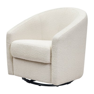 white swivel glider chair