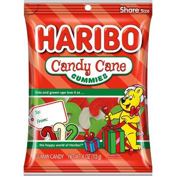 Haribo Goldbears Holiday Candy Cane Gummy Bears - 4oz