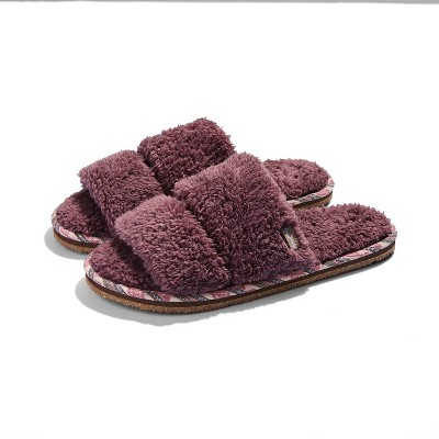 Women’s Double Strap Slippers – Soft & Eco-Friendly House Shoes Mulberry