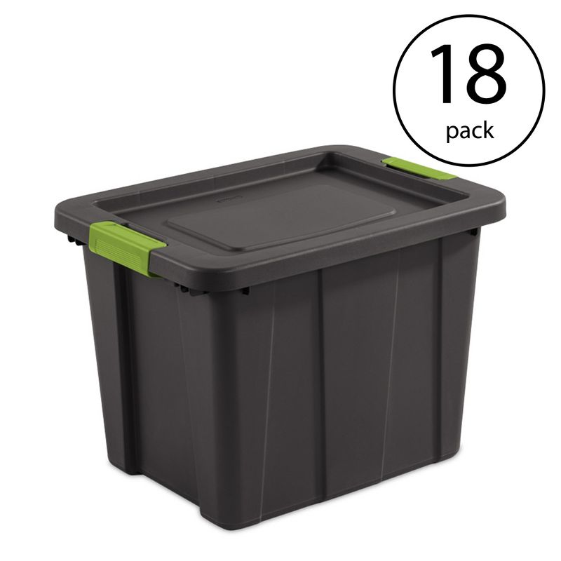 Sterilite Tuff1 Latching 18 Gallon Plastic Impact Resistant Storage Container Bin & Lid for Storing Items in Basements, Garages, & Attics (18 Pack), 2 of 4