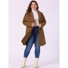 Agnes Orinda Women's Plus Size Winter Notched Lapel Single Breasted with Pockets Pea Coats - 2 of 4