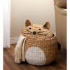 Wind & Weather Woven Cat-Shaped Storage Basket with Lid - 2 of 2