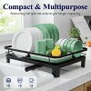 LunaLulinlk Dish Drying Rack - Compact Dish Rack for Kitchen Counter, Durable Stainless Steel Kitchen Organizer and Storage, Black - 3 of 4