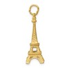 Black Bow Jewelry 14k Yellow Gold 25mm 3D Eiffel Tower Pendant - 2 of 4