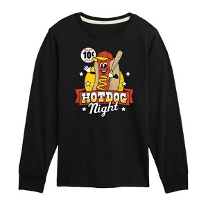 Boys' - Instant Message - Ten Cent Hotdog Night Long Sleeve Graphic T-Shirt - 1 of 4