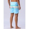 INSPIRE CHIC Men's Color Block Drawstring Waist Pool Beach Striped Swimming Shorts - 3 of 4