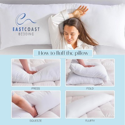Luxurious White Goose Down Cotton Body Pillow