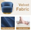 Hyleory Velvet Swivel Barrel Chair(set of 2) - 4 of 4