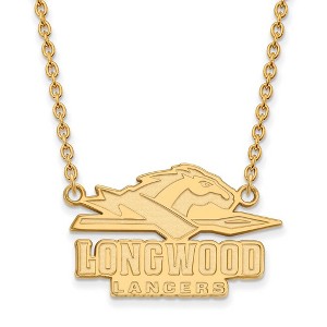Black Bow Jewelry 14k Yellow Gold Plated Sterling Silver Longwood Lancers NCAA Necklace 18 Inch - 1 of 4