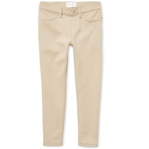 The Children's Place Girls Uniform Ponte Knit Pull On Jeggings Tan 6X/7S - 1 of 4