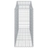 vidaXL Gabion Basket Arched Gabion Basket Planter for Flower Galvanized Iron - 78.7" x 19.7" x 47.2"/55.1" - 1 - 4 of 4