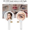 FASCINATE Handheld Mirror with Lights, 1X10X 2-Sided Magnifying with Swivel Handle, Perfect for Travel, Portable with USB Charging - 4 of 4