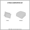 Sapphtopaz Bedding Comforter Sets Long Fur Ombre Pattern Design Reversible Quilt Set - 2 of 4