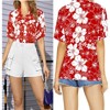 LA LEELA Button Down Shirt Summer Hawaiian Beach Vacation Party Tops Camp Short Sleeve Colorful Blouse Shirts Relaxed Fit Dressy - 2 of 4