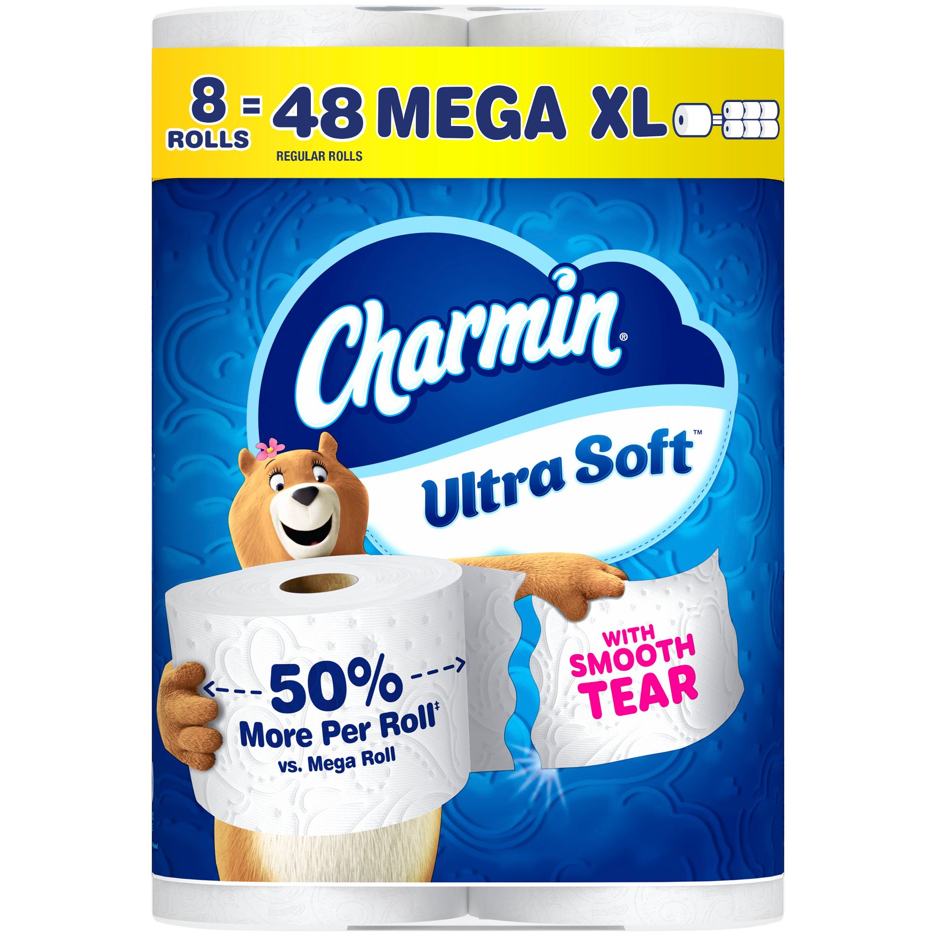 Charmin Ultra Soft Toilet Paper - 8 Mega XL Rolls: No Fragrance Added, Dye-Free, Non-Toxic